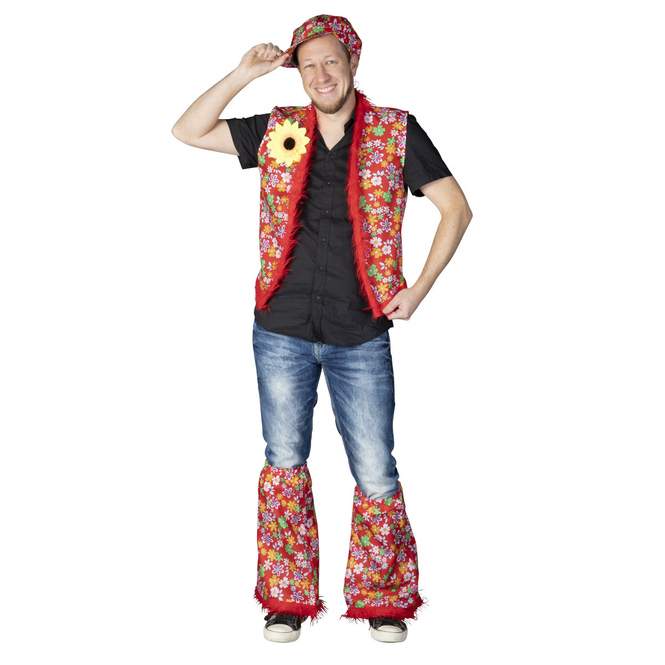 Faschingsset - Hippie - für Erwachsene - 3-teilig