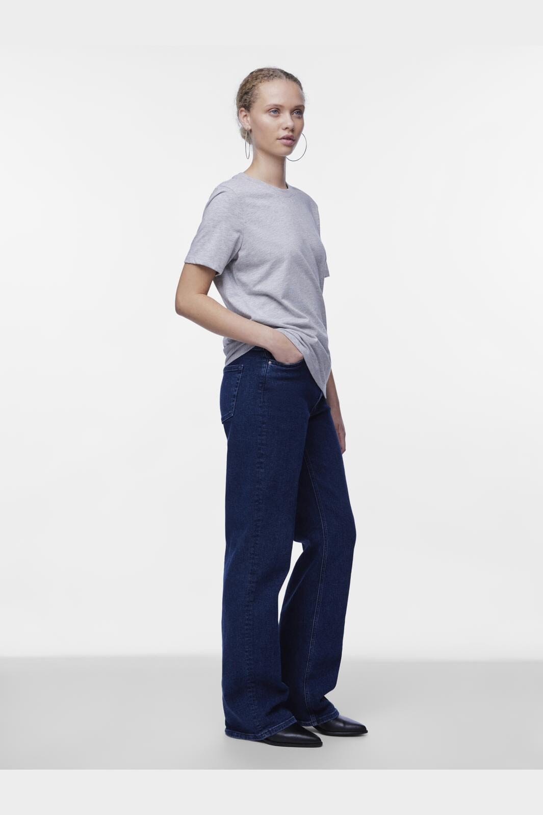 Pieces Pcria Ss Solid Tee 4287784 light grey melange