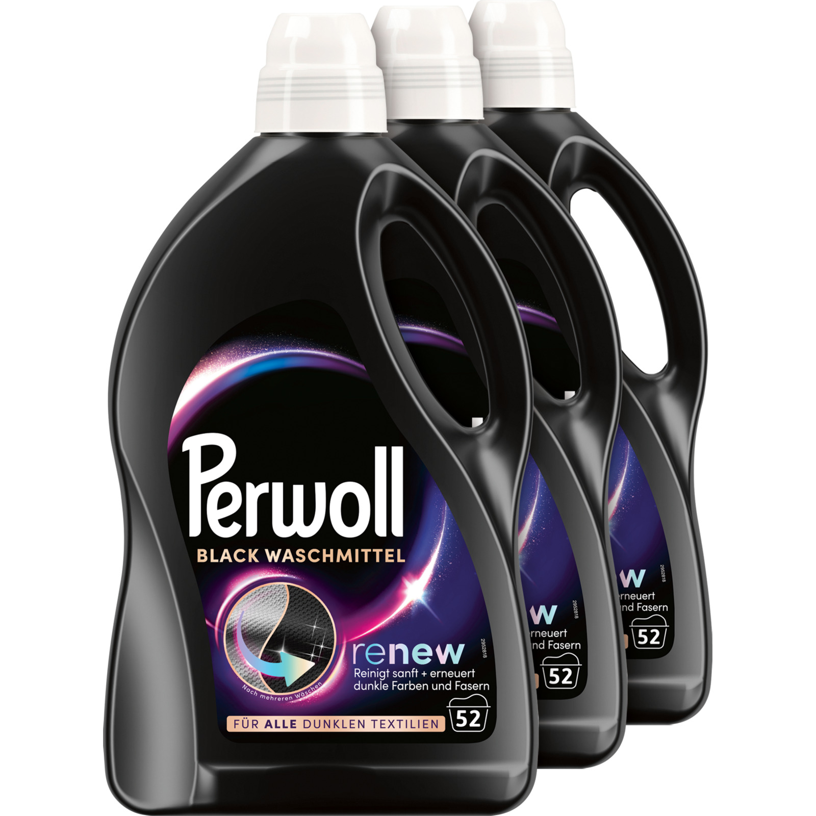 Perwoll Flüssigwaschmittel Black 3 x 52 Waschgänge
