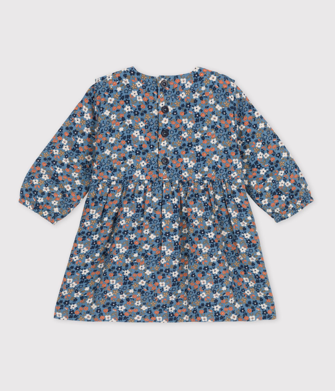 Robe manches longues bébé en gaze de coton imprimée