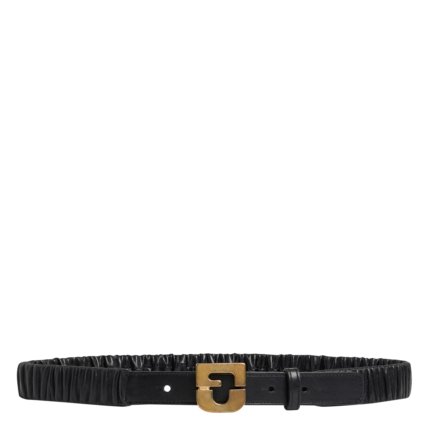 ROSALIE - Ceinture élastiquée en cuir | Noir
