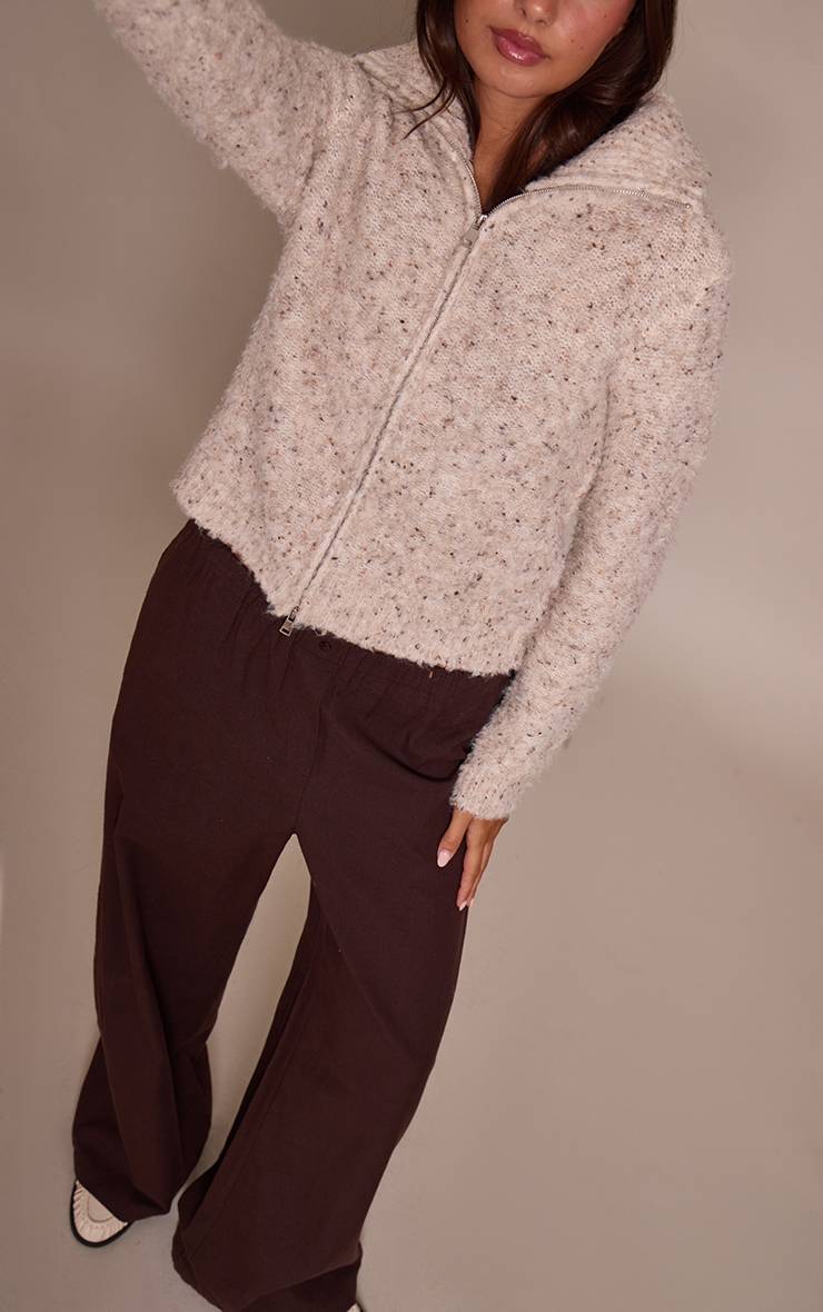 Vrai Beige Gilet Zippé