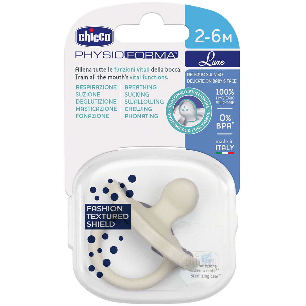 ChiccoChicco   PhysioForma Soft Luxe Schnuller grau 2-6M
