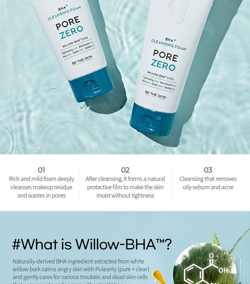 wees de huid - BHA+ Pore Zero Cleansing Foam