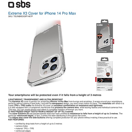 SBS iPhone 14 Pro Max - Transparent