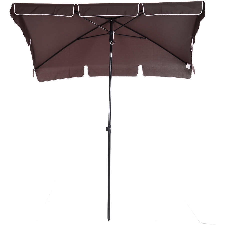 Outsunny Gartenschirm knickbar kaffeebraun