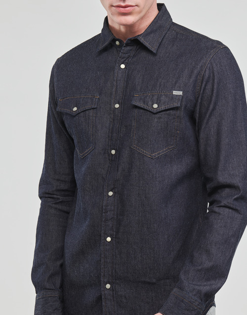 Jack & Jones - JJESHERIDAN SHIRT L/S - Bleu