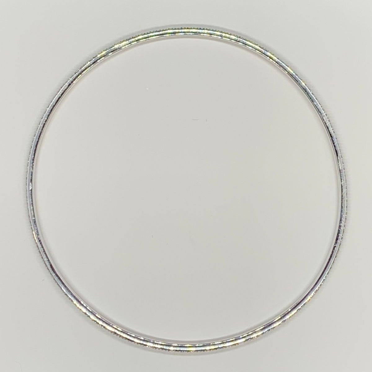 Bracelet jonc d'occasion or 750 blanc diamants