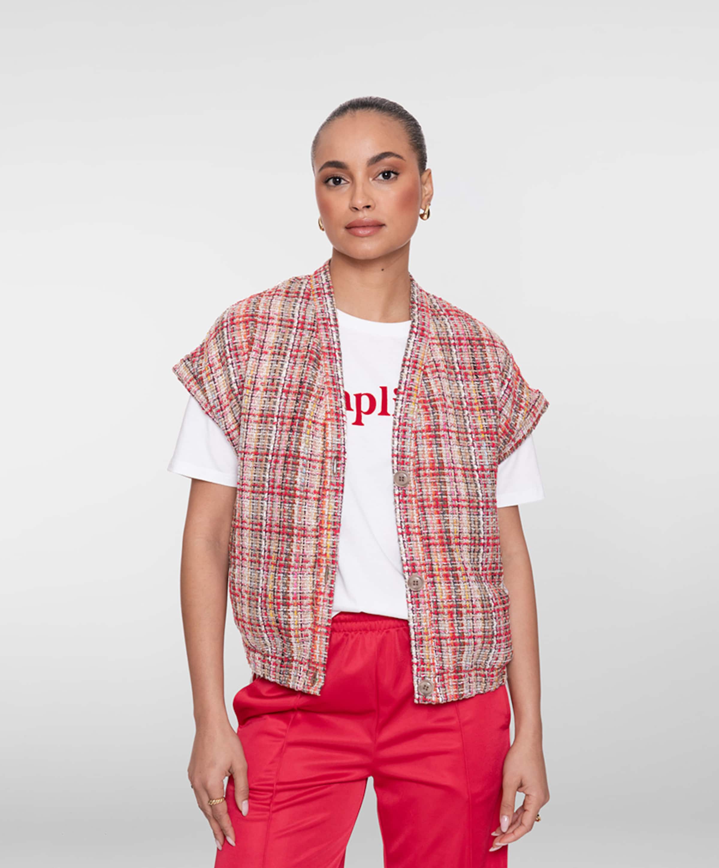 Geisha Dames gilet rood