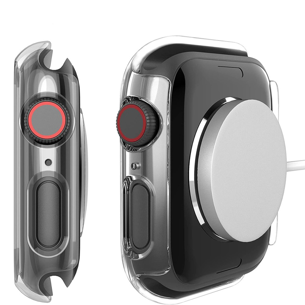 (2er Set) Apple Watch 7 (45 mm) Hardcase Bumper   Schutzglas - Transparent