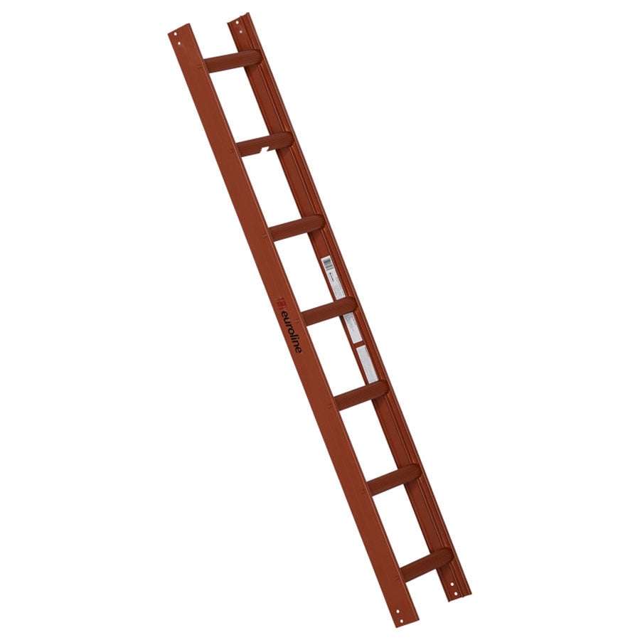 Euroline Premium Schoorsteenvegerladder 7 Sporten RAL8004 Rood