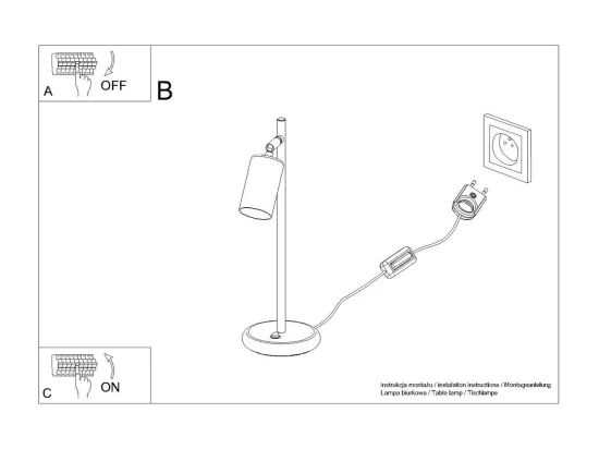 Lampe à poser Vespera noir-cooper