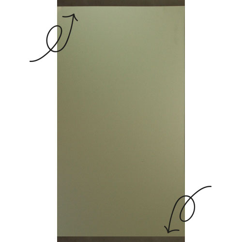 Lijst leer magneet 60 cm (2 stuks) Zwart - 2 stuks