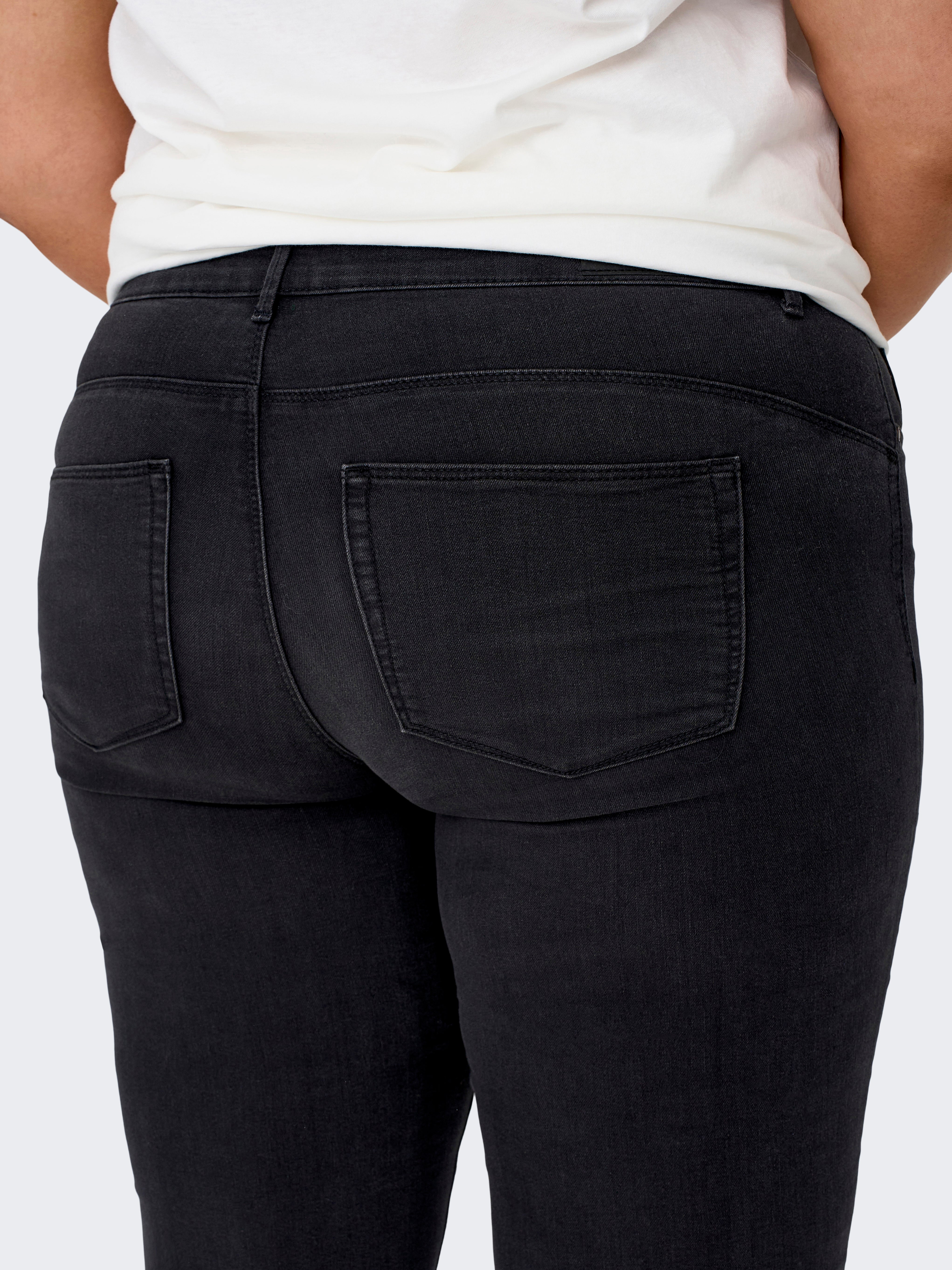 CARHIRIS Mittlere Taille Gerade geschnitten Jeans Washed Black