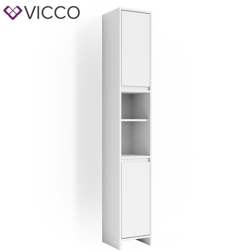 VICCO Badschrank EMMA Weiß Badezimmerschrank Hochschrank Badregal Schrank