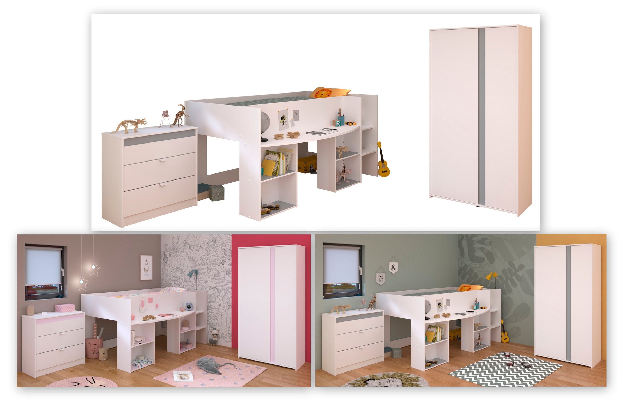 Parisot Jugendzimmer-Set »Pirouette 12« 3 Stk. tlg.