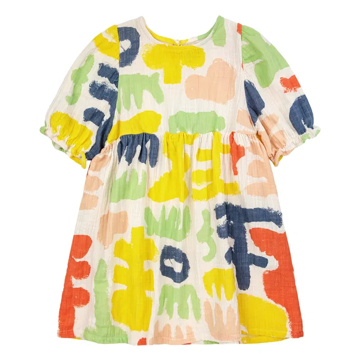 Bobo Choses Robe Manches Ballon Carnival | Ecru