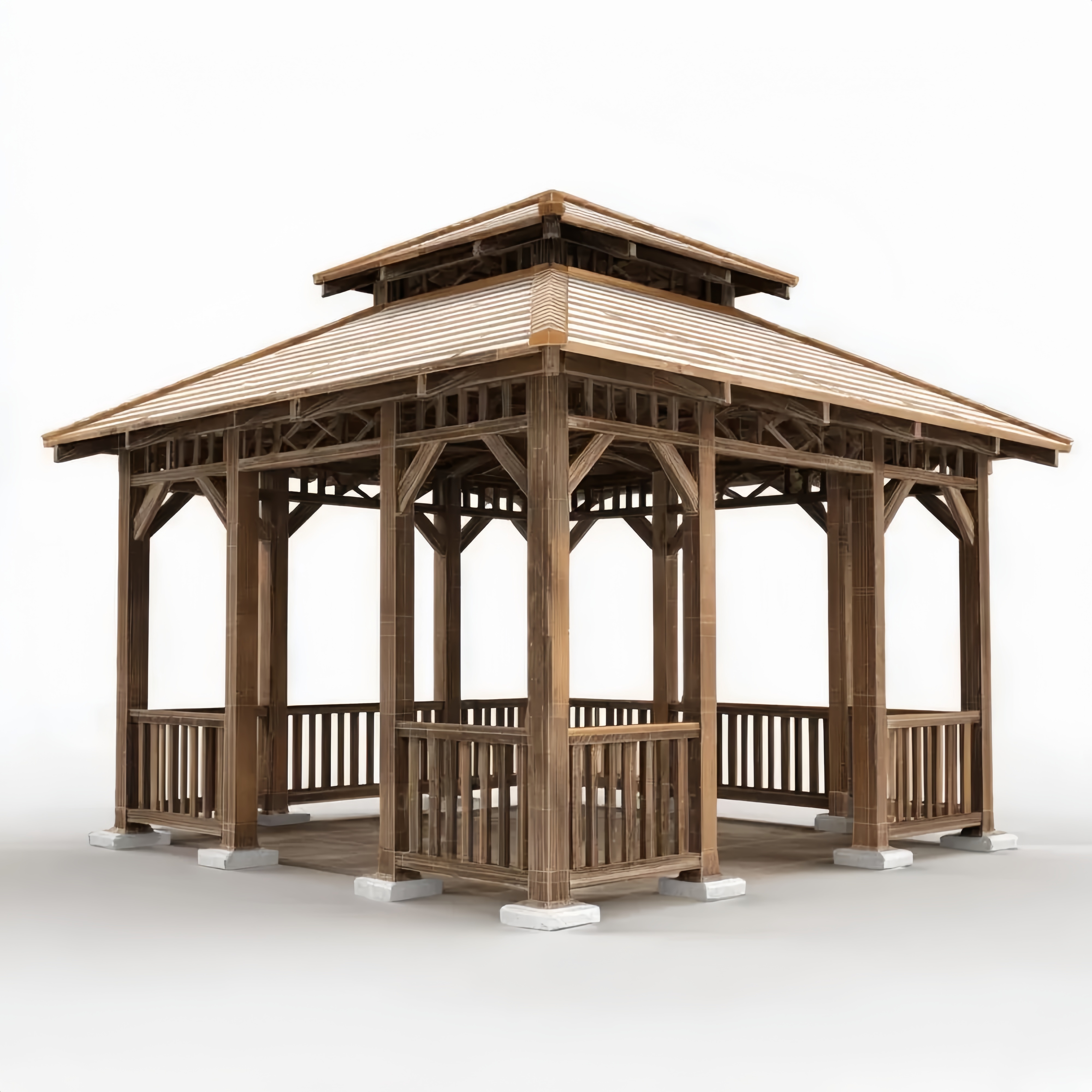 Holzpavillon 300x300x270 cm – Naturholz – Klassisches Design