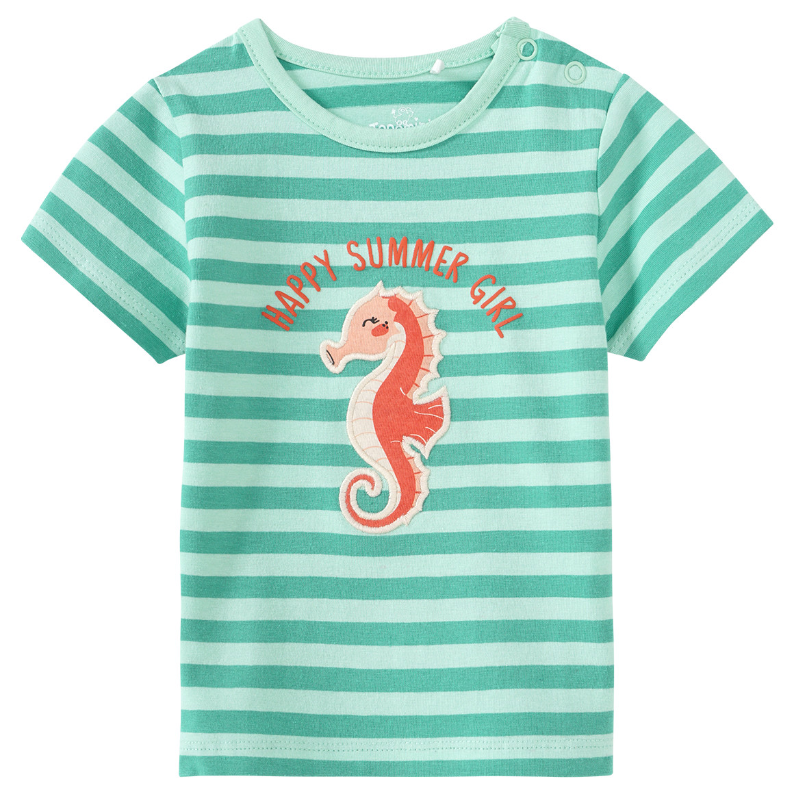 Topomini Baby T-Shirt mit Seepferdchen-Motiv hellgrün / grün
