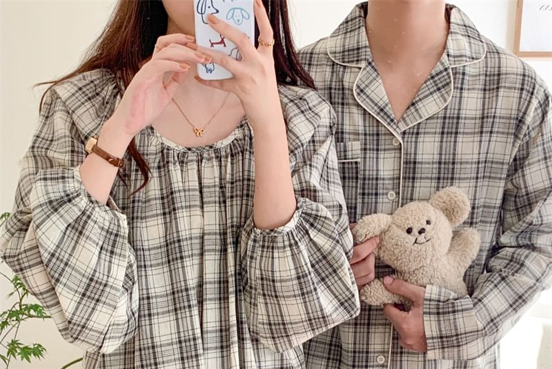 Sadelle - Bijpassende geruite pyjamaset voor koppels