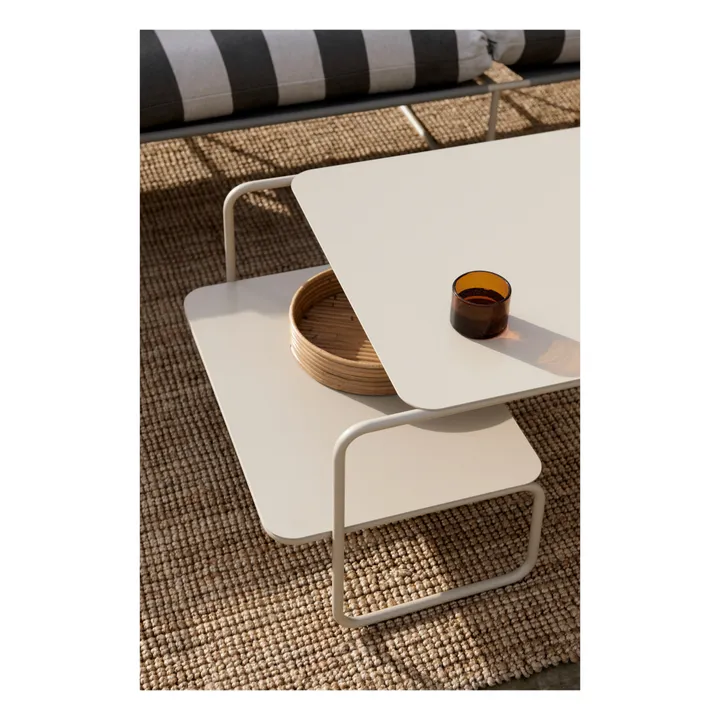 Ferm Living Table basse Level outdoor | Blanc/Écru