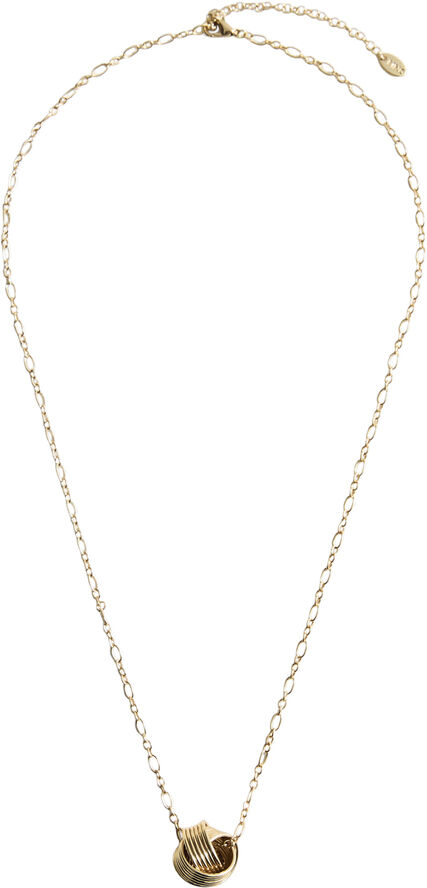 MANGO Interlocking hoops pendant chain ne Gold