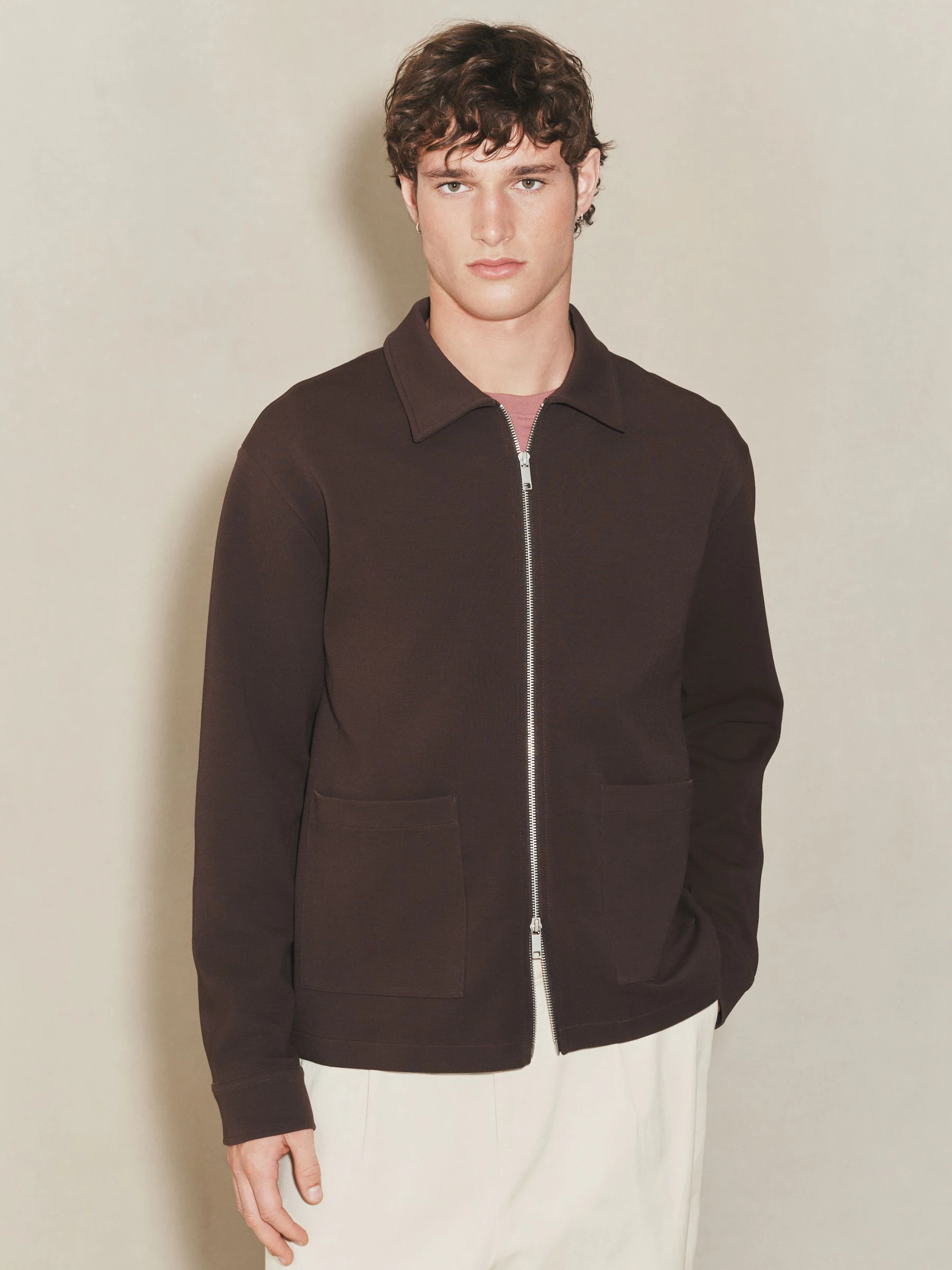 Chocoladebruin - EDIT Overshirt met lange mouwen