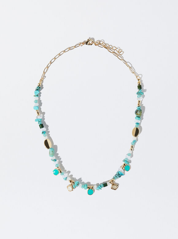 Colar com resina - Azul