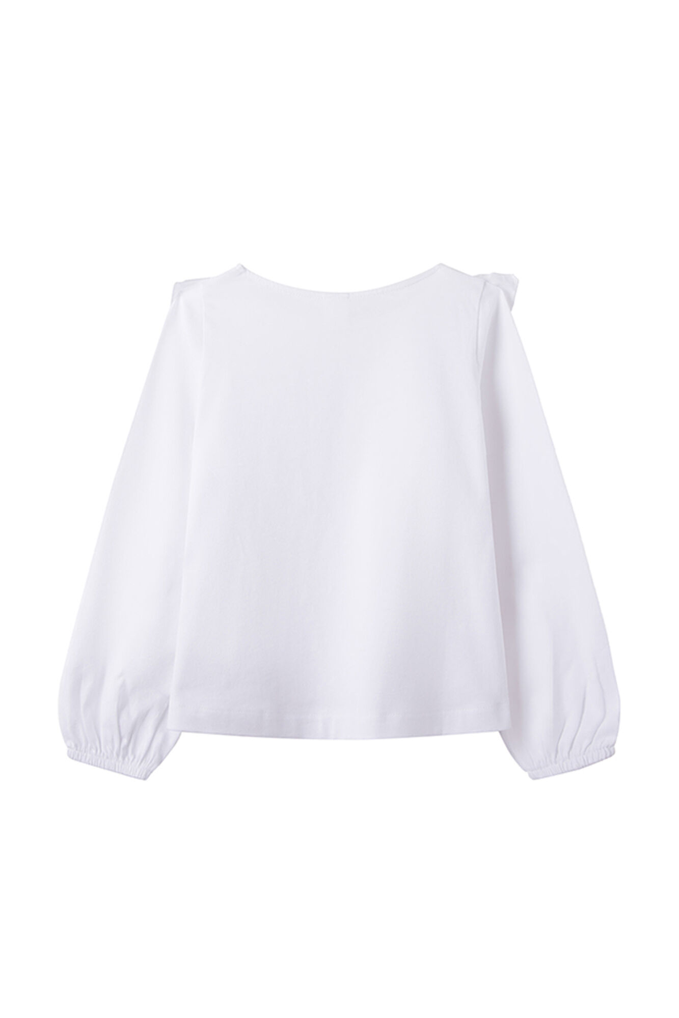 camiseta infantil com babados