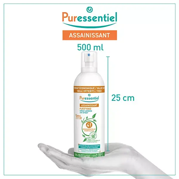 Spray desinfetante Puressentiel com 41 óleos essenciais 500ml