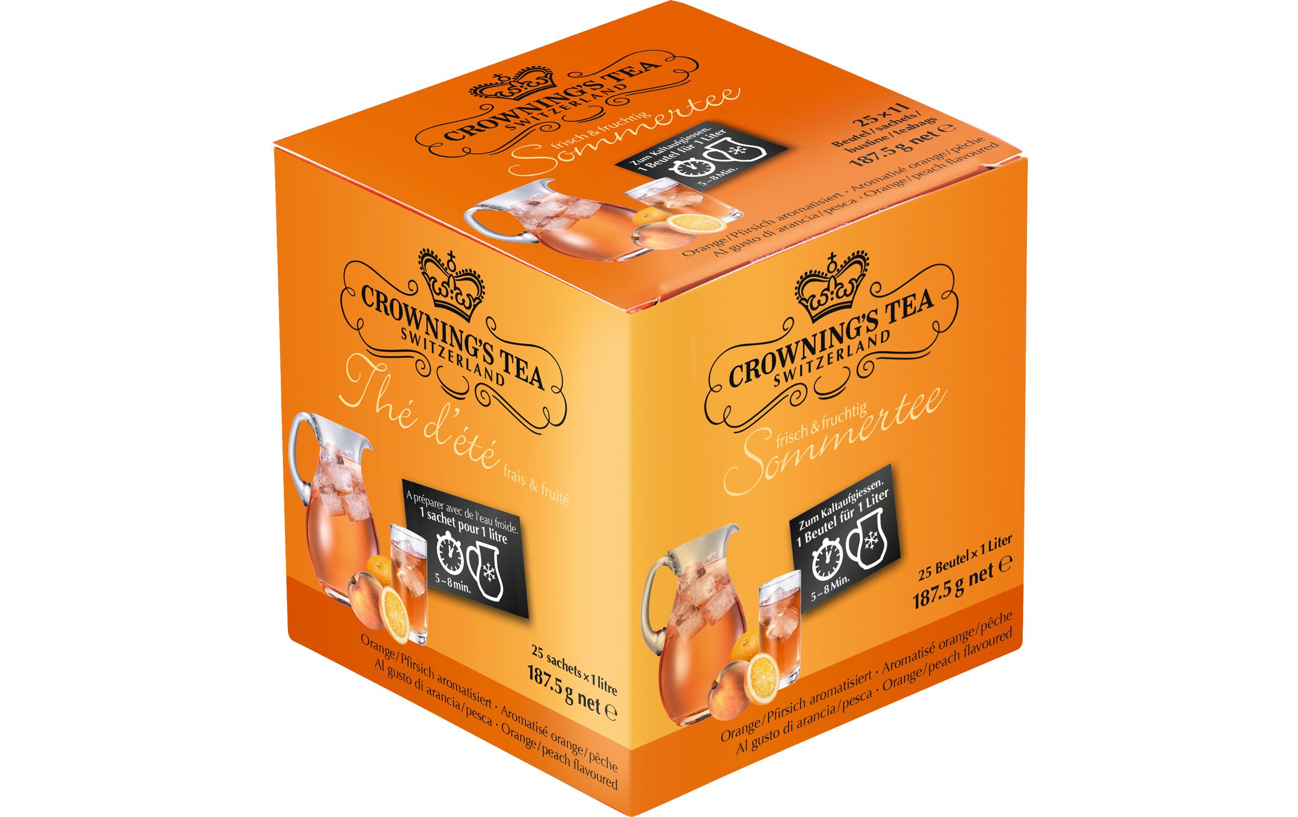 Teebeutel Orangen-Pfirsich 25 StückAromatisierter Früchtetee