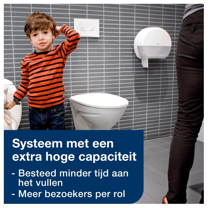 Tork 472118 511580 6st Advanced toiletpapier jumbo 2-lgs wit 380 mtr x 9,5 cm pak à 6 rol (472118) (120205)