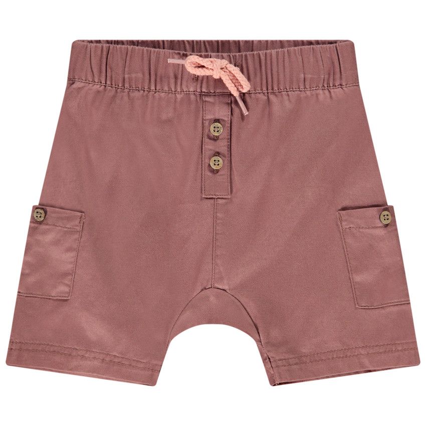 Bermuda en twill style cargo pour bébé garçon - Marron