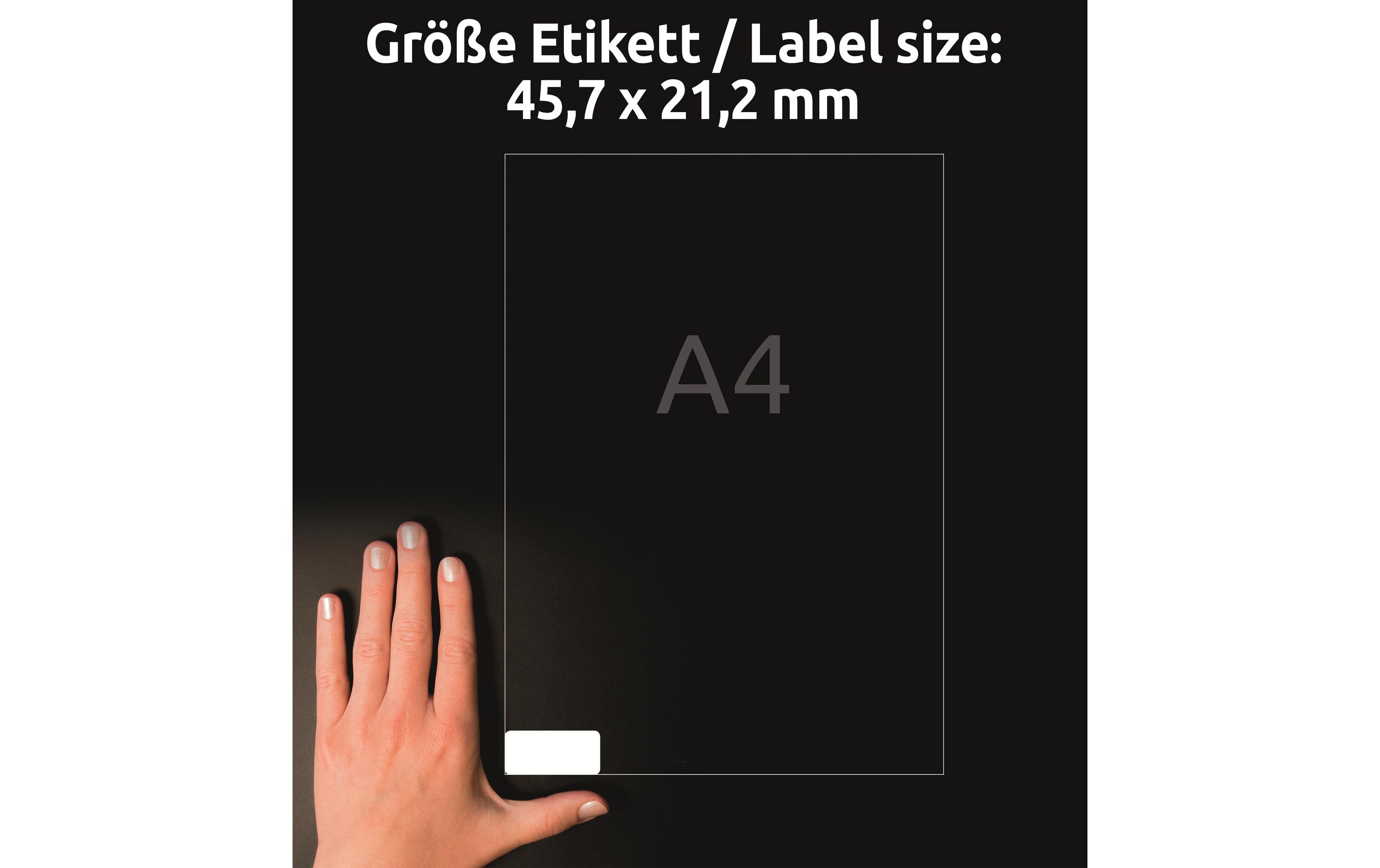 Universal-Etiketten L4736REV 45.7 x 21.2 mm, 10 BlattWeisse Aufkleber, wiederablösbar