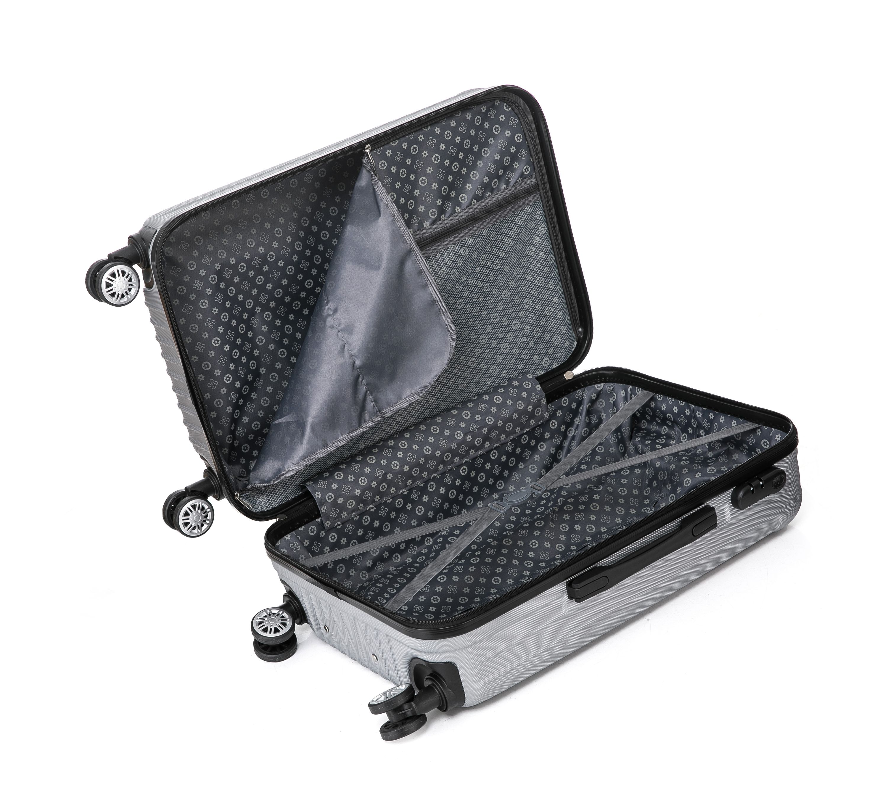 Reisekoffer Hartschalenkoffer LINN 5er Set silber