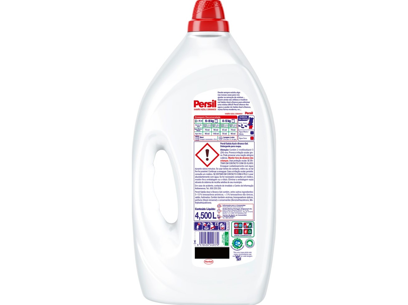 DETERGENTE ROUPA MÁQUINA LÍQUIDO PERSIL SABÃO AZUL E BRANCO 100D