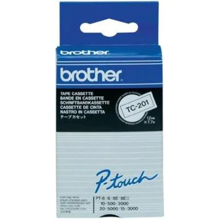 Brother Schriftbandkassette TC 12mm schwarz auf weiß