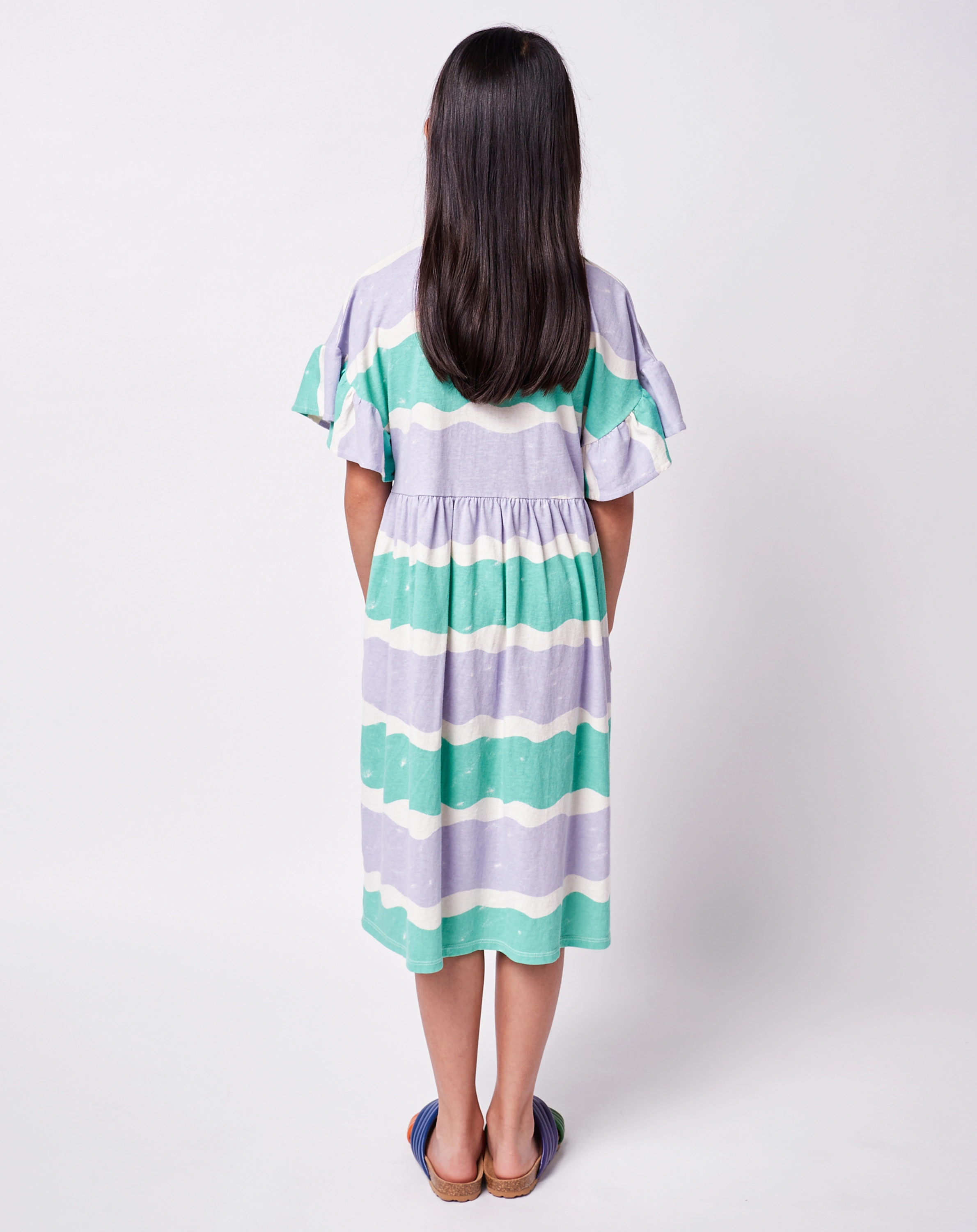Jersey-Kleid WAVES in offwhite/light blue