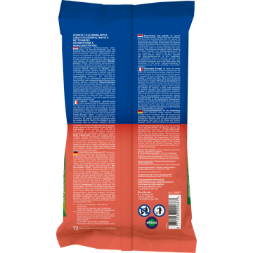 Blue Wonder Disinfect & Cleaning Wipes 72 Stuks