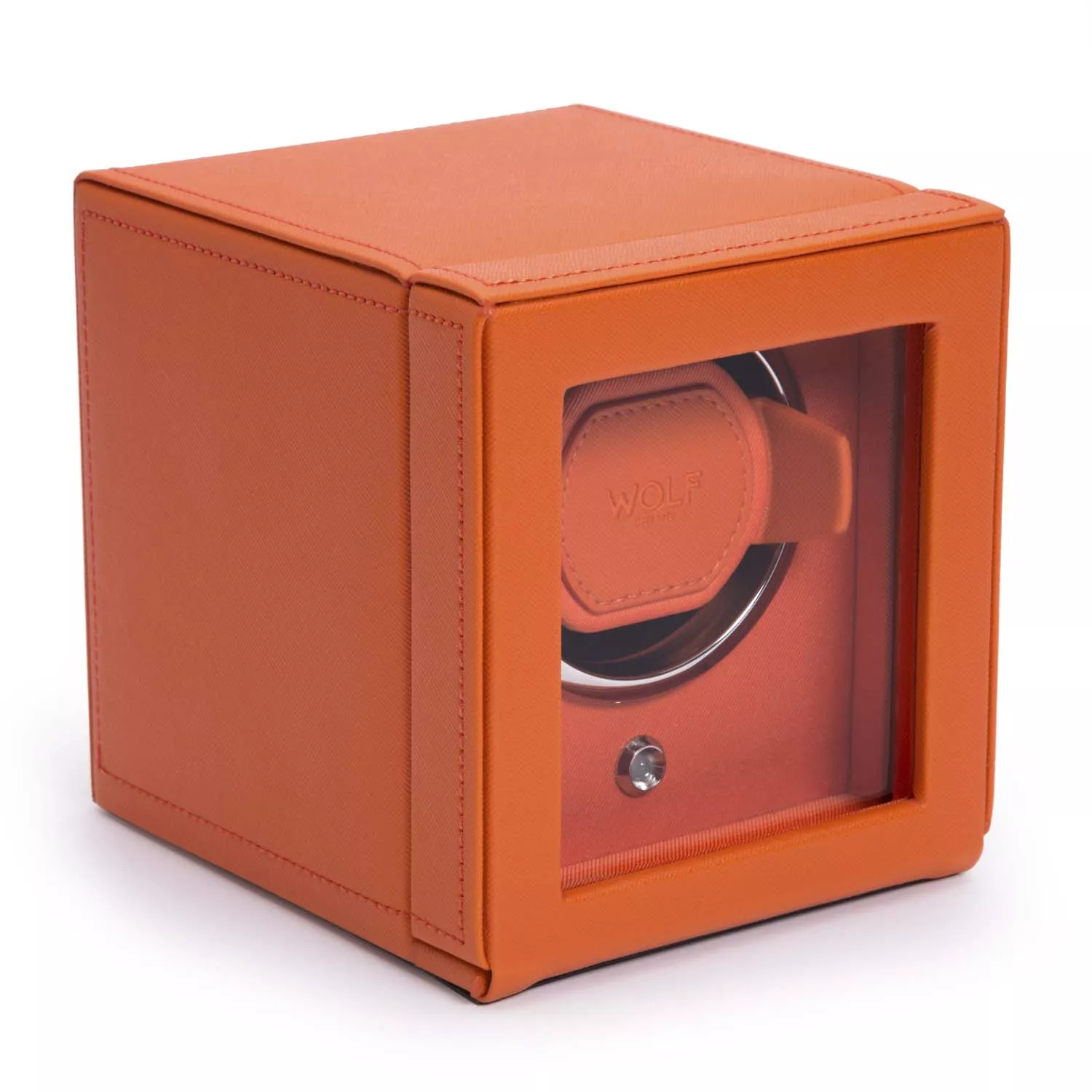 Wolf Cub Watch Winder 1 ur Orange Imiteret Læder 461139