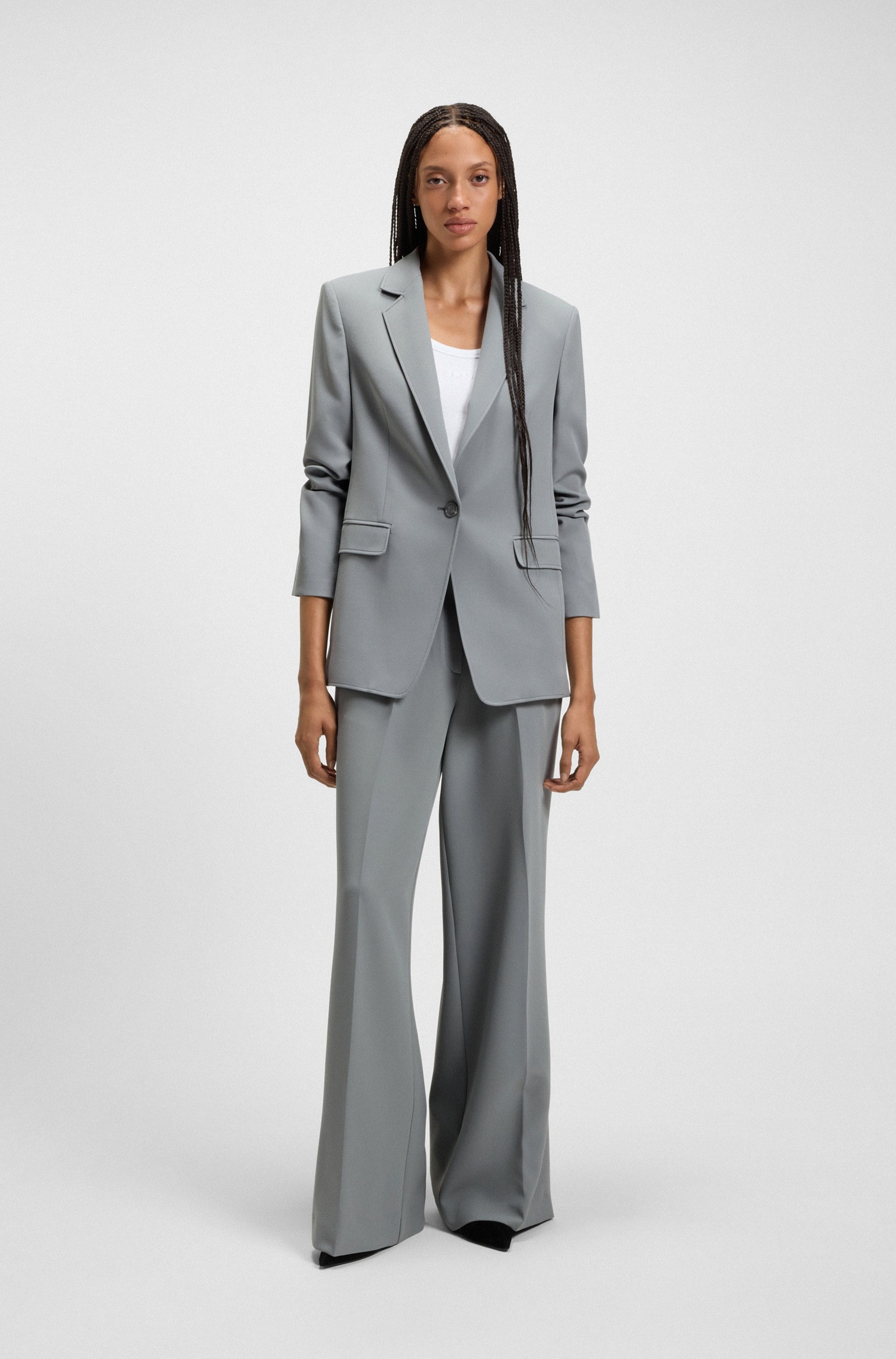 BOSS ORANGE Longblazer »Jabla Premium Damenmode«, mit 1-Knopf-Verschluss