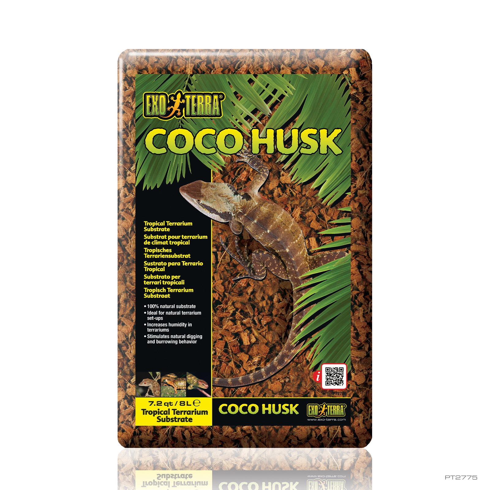 Substrato para répteis Exo Terra Coco Husk, 8L