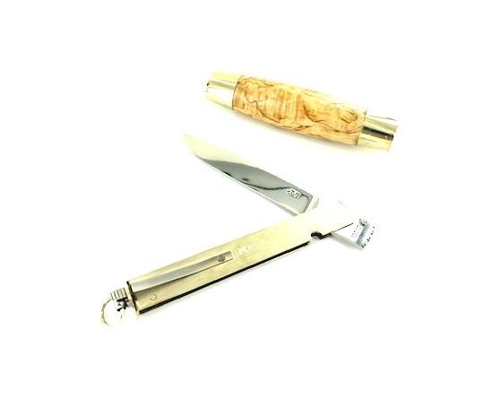 Remaud - couteau Tonneau Grand Modèle - Bouleau - mitres en maillechort Couteau de Poche par Remaud