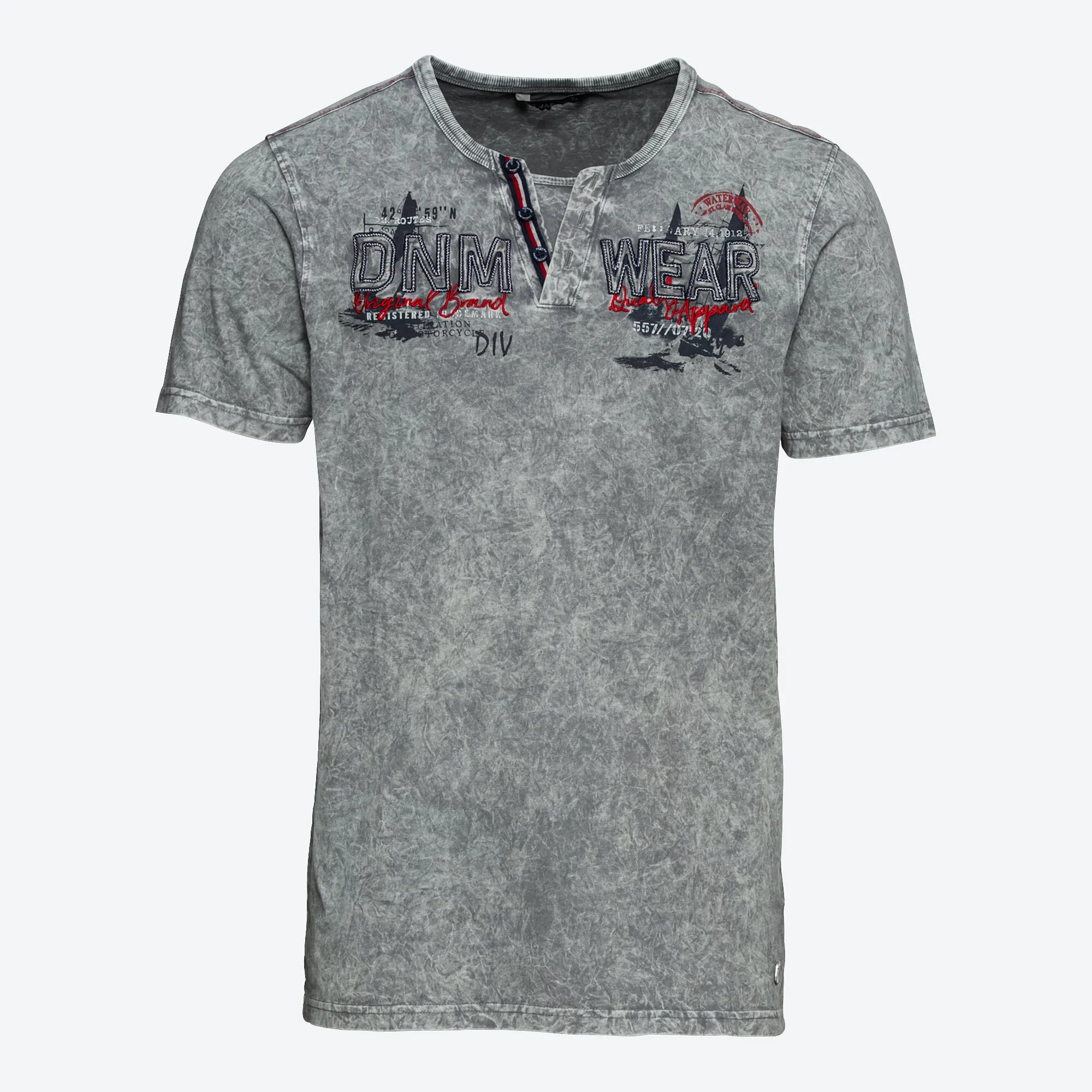Herren-T-Shirt in Acid-Washed-Optik