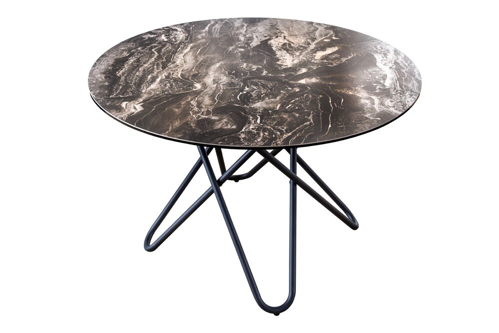 riess-ambiente Esstisch ELLIPSE - 120cm Naturstein Keramik Hairpin Legs made in Italy rund