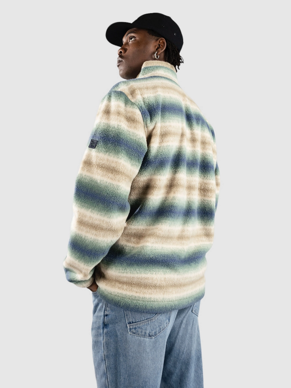 Billabong Boundary Mock Neck Fleece Sweater dune