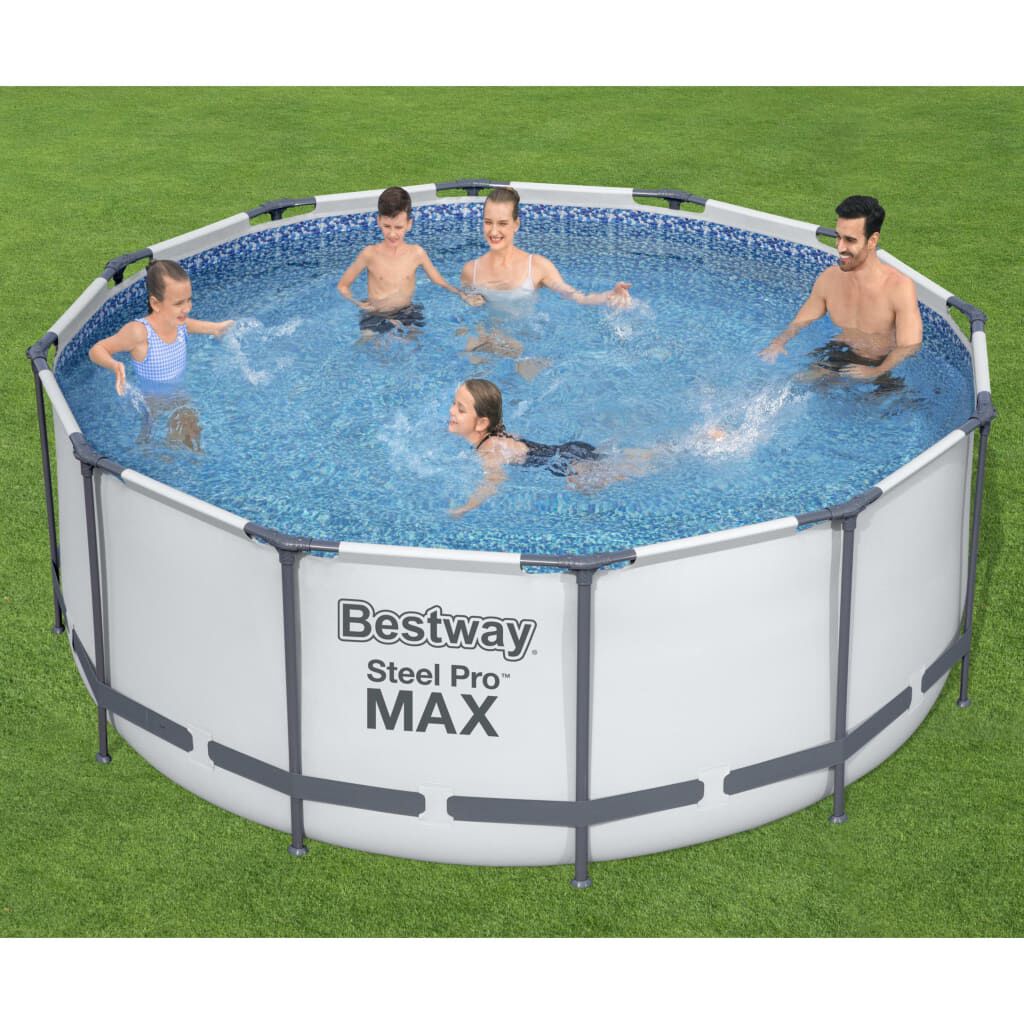 Bestway Steel Pro MAX Tuinzwembad met Accessoires, Rond, 366x122cm