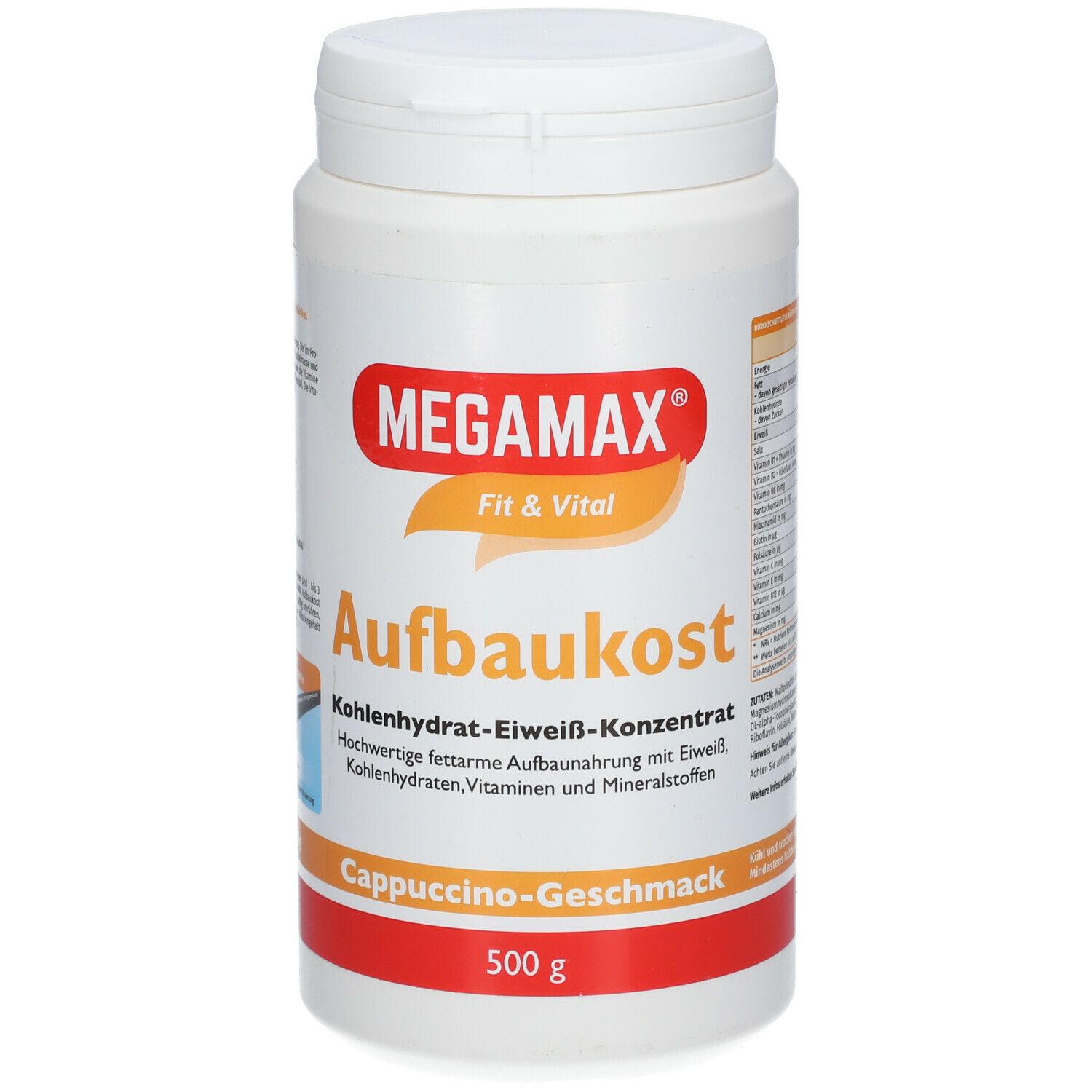 MEGAMAX® Nutrition Aufbaukost Capuccino