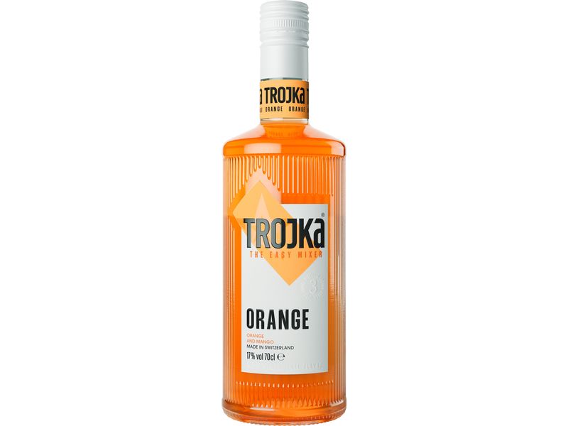 Trojka Orange Vodka 0.7 l Süssliche Spirituosen Spezialität mit Orangen- und Mangogeschmack