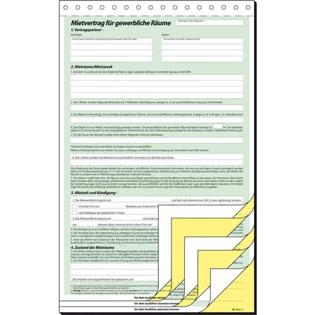 Sigel Mietvertrag A4, 2 x 3 Blatt